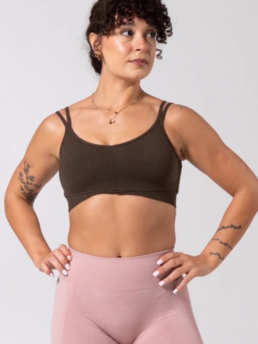 Buffbunny Shape Seamless Sports Bra - Cold Brew X-Large low back open back XL
